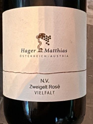 Hager Matthias Zweigelt Ros Vielfalt Vivino Us