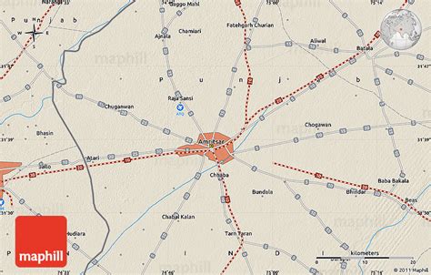 Shaded Relief Map of Batāla