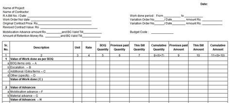 All Billing Formats For Construction Works Civil4m