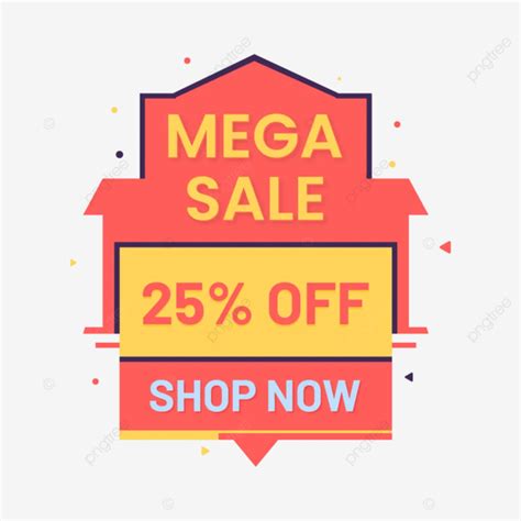 Mega Offer Sale Banner Up To 25 Off Shop Now Vector 25 Off Up To 25