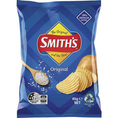 Smiths Chips Single Pack Crinkle Original Woolworths