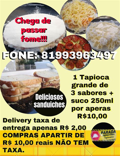 Menu em Tapiocaria Parada obrigatória restaurante Caruaru