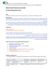 Project Management Plan Docx This Document Is Project Management