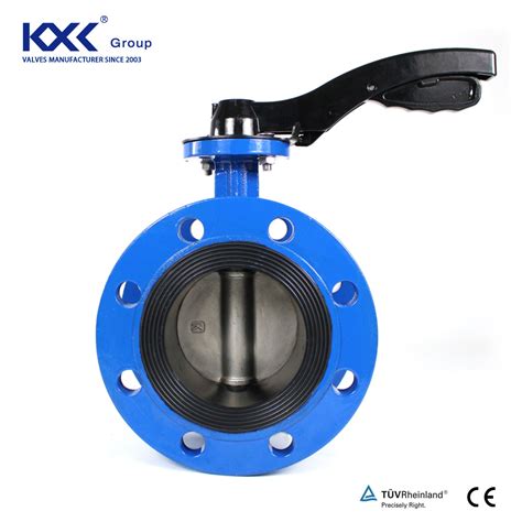 Dn Inch Wcb Body Epdm Seated Double Flange Butterfly Valve With