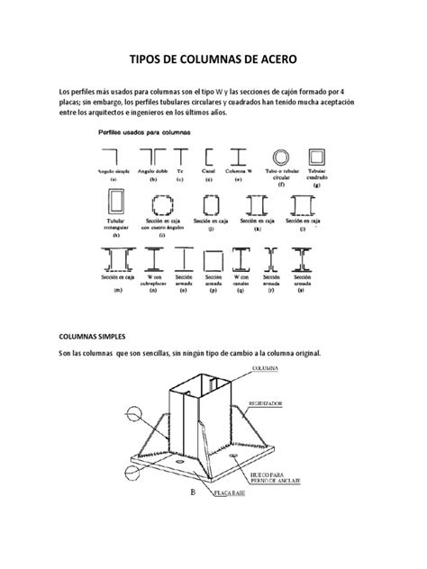 Tipos De Columnas De Acero Pdf