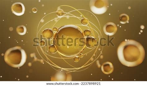 Molecule Gold On Soft Background Concept Stock Illustration 2237898921