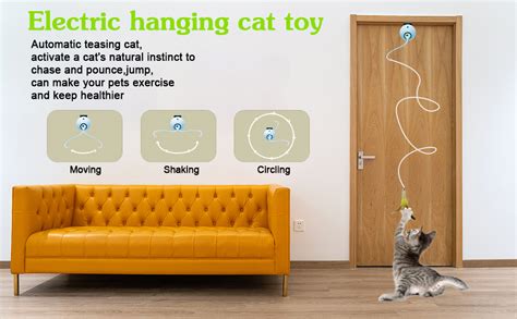 Amazon Vtsgn Cat Toys Hanging Door Automatic Cat Toy Interactive