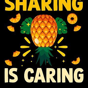 Sharing Is Caring Upside Down Pineapple Swinger Greeting Card For