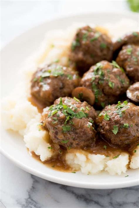 Instant Pot Swedish Meatballs With Mushroom Gravy Wholefully