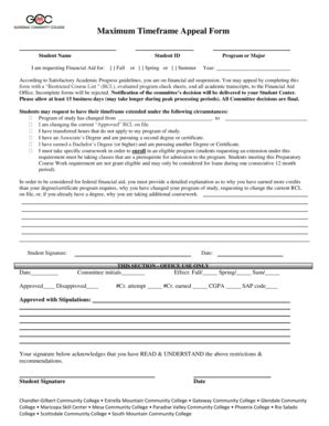 Fillable Online Gccaz Maximum Timeframe Appeal Form Gccaz Fax Email