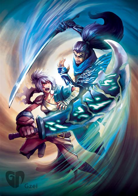 Yasuo Ясуо Riven Ривен League Of Legends Лига Легенд