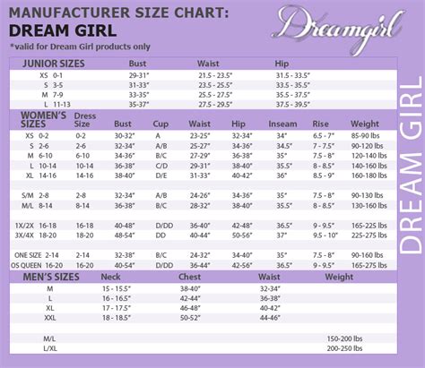 Size Charts – State Fair Seasons