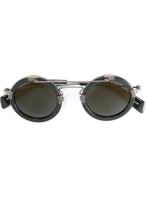 Yohji Yamamoto 圆框太阳眼镜 Modesens Round Frame Sunglasses Yohji Yamamoto Yohji Yamamoto Men