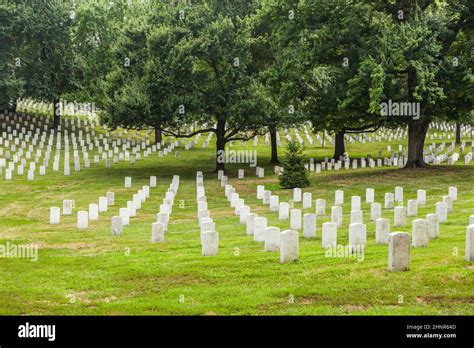 Headstones at the Arlington national Cemetery Stock Photo - Alamy