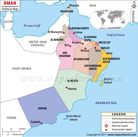 Political Map Of Oman