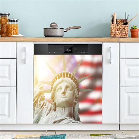 Skysonic Dishwasher Magnet Cover Independence Day Usa Flag Magnetic