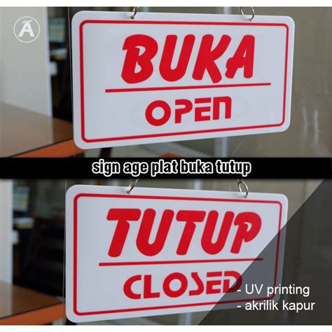 Jual Acrylic Signage Open Close Akrilik Buka Tutup Shopee Indonesia