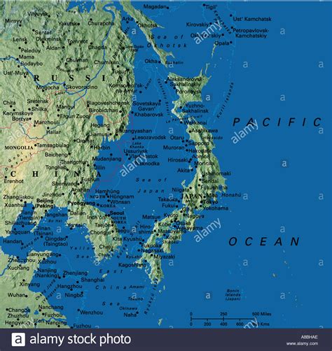 China Korea Japan Map