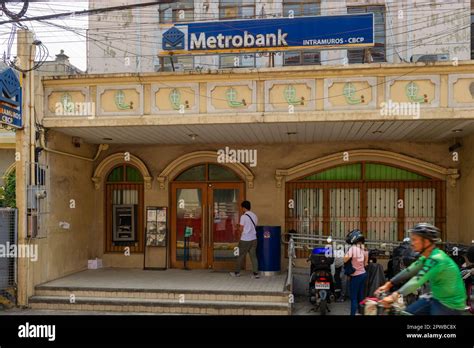 The Metrobank Intramuros Branch Manila The Philippines Stock Photo