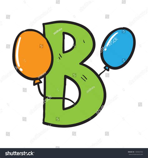 Cartoon Letter B Stock Vector 130403732 Shutterstock