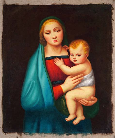 Raffaello Santi Style Oil Painting on Canvas - Etsy
