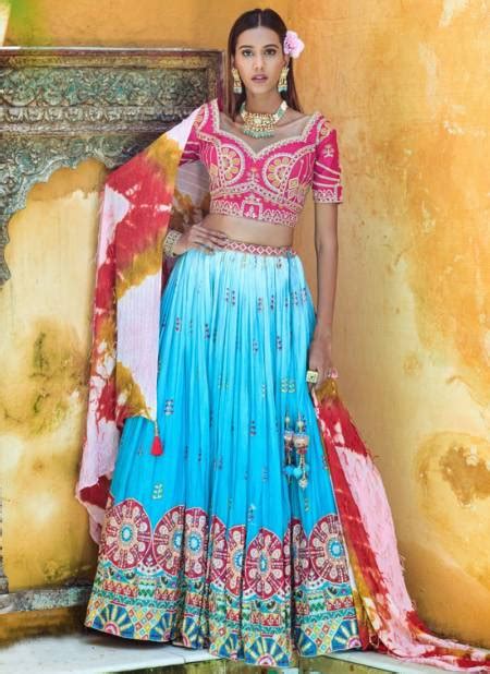 Sky Colour Avant Parvati Exclusive Wear Wholesale Designer Lehenga