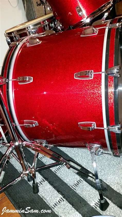 Js Red Sparkle On Drums Page Jammin Sam