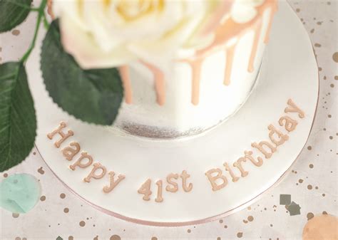 Rose Gold 41st Birthday Cake Cakey Goodness