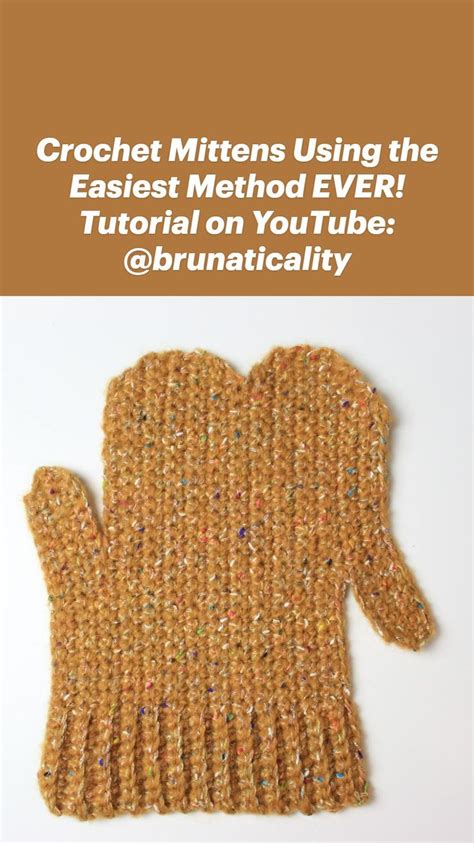 Crochet Mittens Using The Easiest Method Ever Crochet Mittens