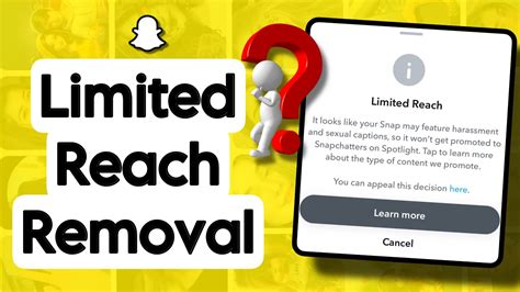 How To Fix Limited Reach Snapchat Limited Reach Removal Snapchat