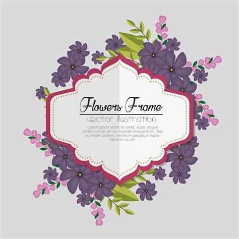 Premium Vector | Cute flowers frame background