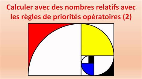 Calculer Avec Des Nombres Relatifs Avec Les R Gles De Priorit S