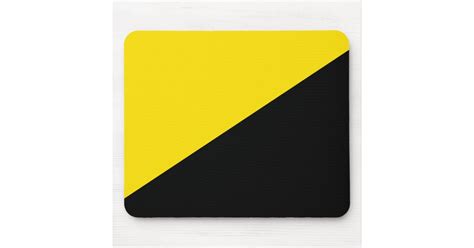 Anarcho capitalism flag anarchy symbol black yello mouse pad | Zazzle