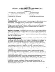 Intro Bio Syllabus Summer Docx Anth Introduction To