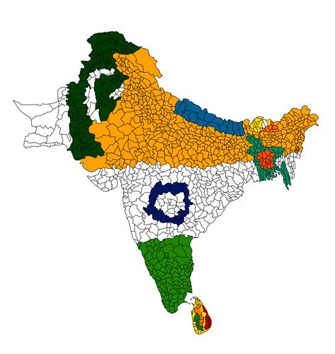 South Asia District flag map : r/MapPorn