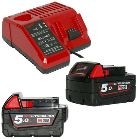 MILWAUKEE M18NRG 502 M12 18FC 2x M18B5 Ładowarka 2x Akumulator