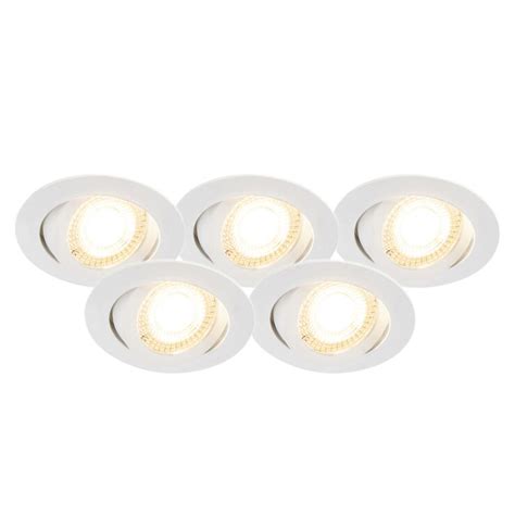 Set Of Recessed Spotlights White LED 3 Step Dimmable Mio Atelier Yuwa