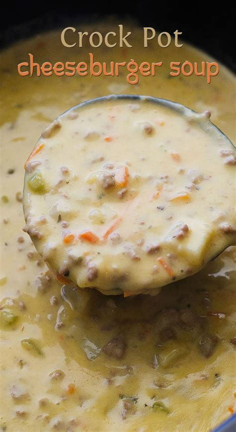 Crock Pot Cheeseburger Soup