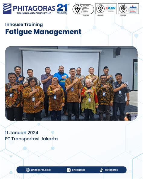 Inhouse Training Fatigue Management Pt Transportasi Jakarta