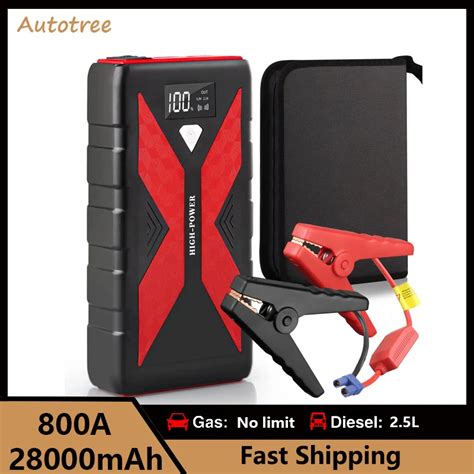 28000mAh Car Jump Starter Power Bank Przeno Na Awaryjna Latarka LED