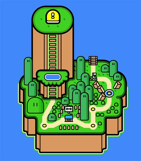 Yoshi's Island from Super Mario World by SirMaximillion on DeviantArt