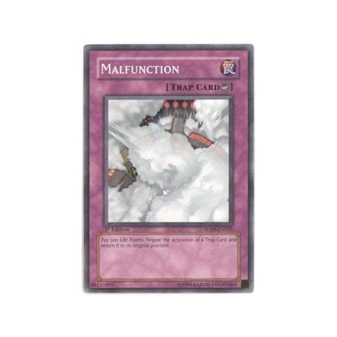 Yu Gi Oh Card Sd09 En035 Malfunction Common Chaos Cards