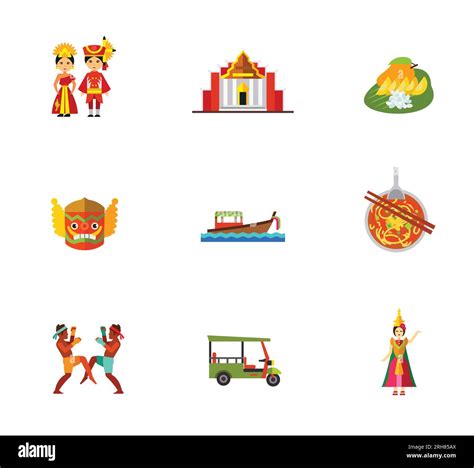 Thailand Icon Set Stock Vector Image And Art Alamy