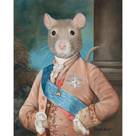 Cute Rat Art Print “Sir Walter Ratleigh” – Old World Pet Portraits