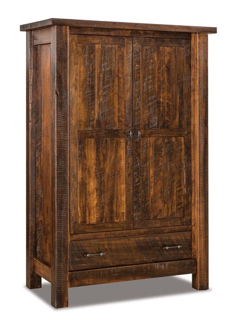 Sheffield Farmhouse Solid Wood Large Bedroom Wardrobe Armoire With