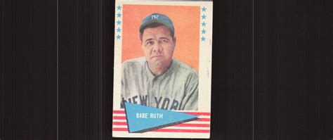 1961 FLEER BASEBALL GREATS BABE RUTH 75 VG BASEBALL NEW YORK YANKEES EBay