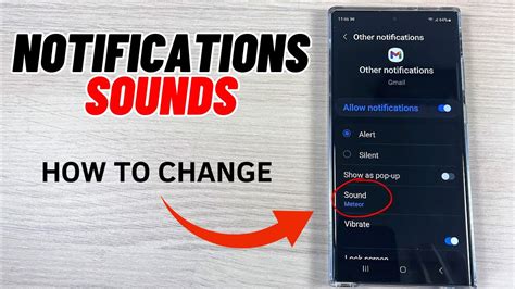 How To Change Notification Sound For An App On Samsung Galaxy S23 Youtube