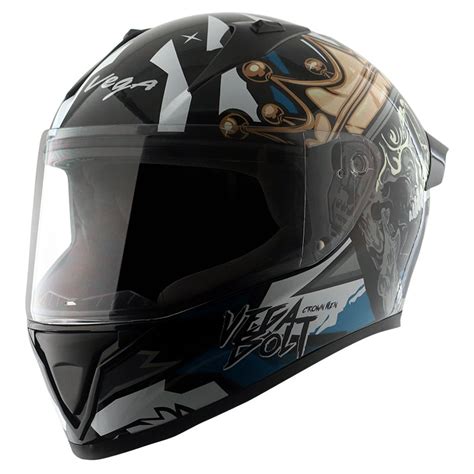 Bolt Crown Men Black Blue Helmet – HELMETWALA.COM