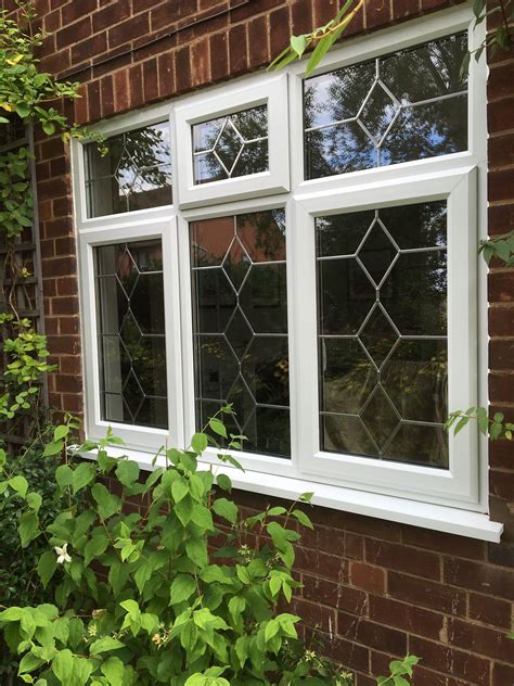 White Upvc Window With Feature Leaded Glass To Fit In With Period House