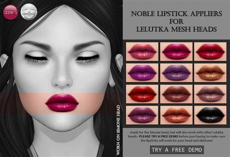 Second Life Marketplace Izzies Lelutka Noble Lipstick Applier